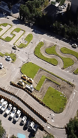 Driver's license test course overview